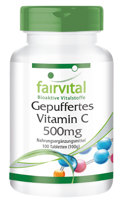 Gepuffertes Vitamin C 500mg - 100 Tabletten | Vitalstoffe & Gesundheitsprodukte