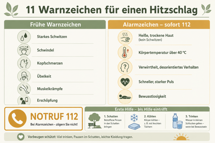 Hitzewelle 2026: 11 Warnzeichen für einen Hitzschlag – und was in den ersten Minuten wirklich hilft 2 Hitzewelle 2026
