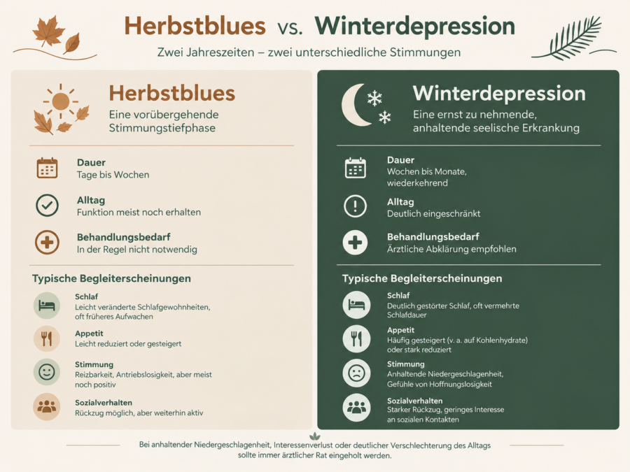 Herbstblues oder Winterdepression? So erkennst du den entscheidenden Unterschied 2 Herbstblues oder Winterdepression