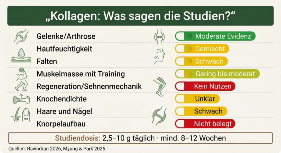 Kollagen: Wirkung bei Haut & Gelenken – Studien-Check 2026 2 Kollagen